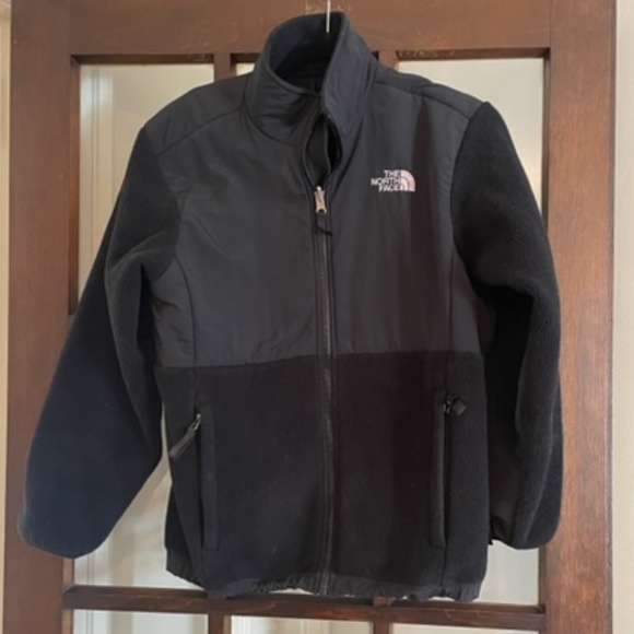 The North Face Girl's Black Denali Fleece Jacket, Size Large - Picture 1 of 8